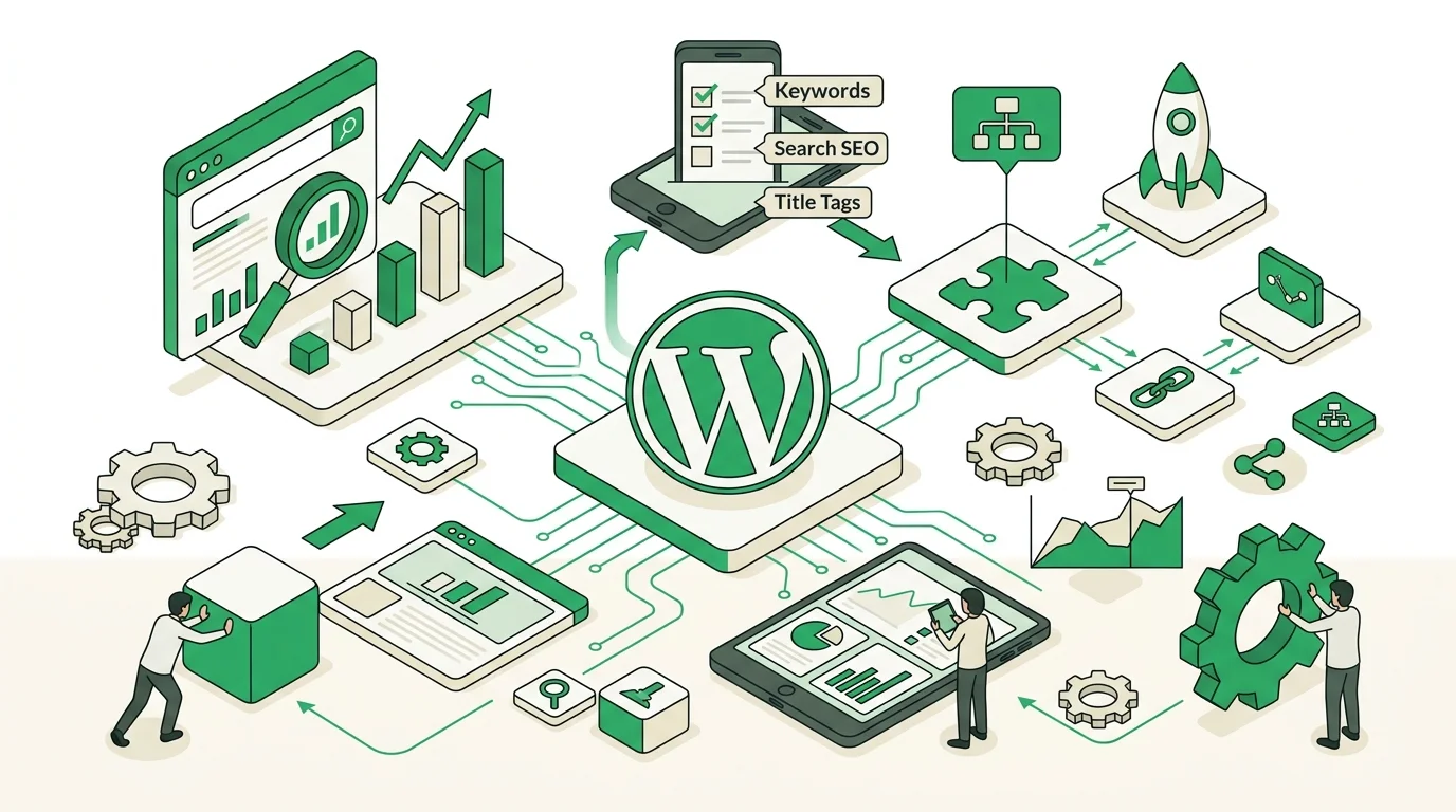 Optimización SEO WordPress con plugins clave para posicionamiento web.