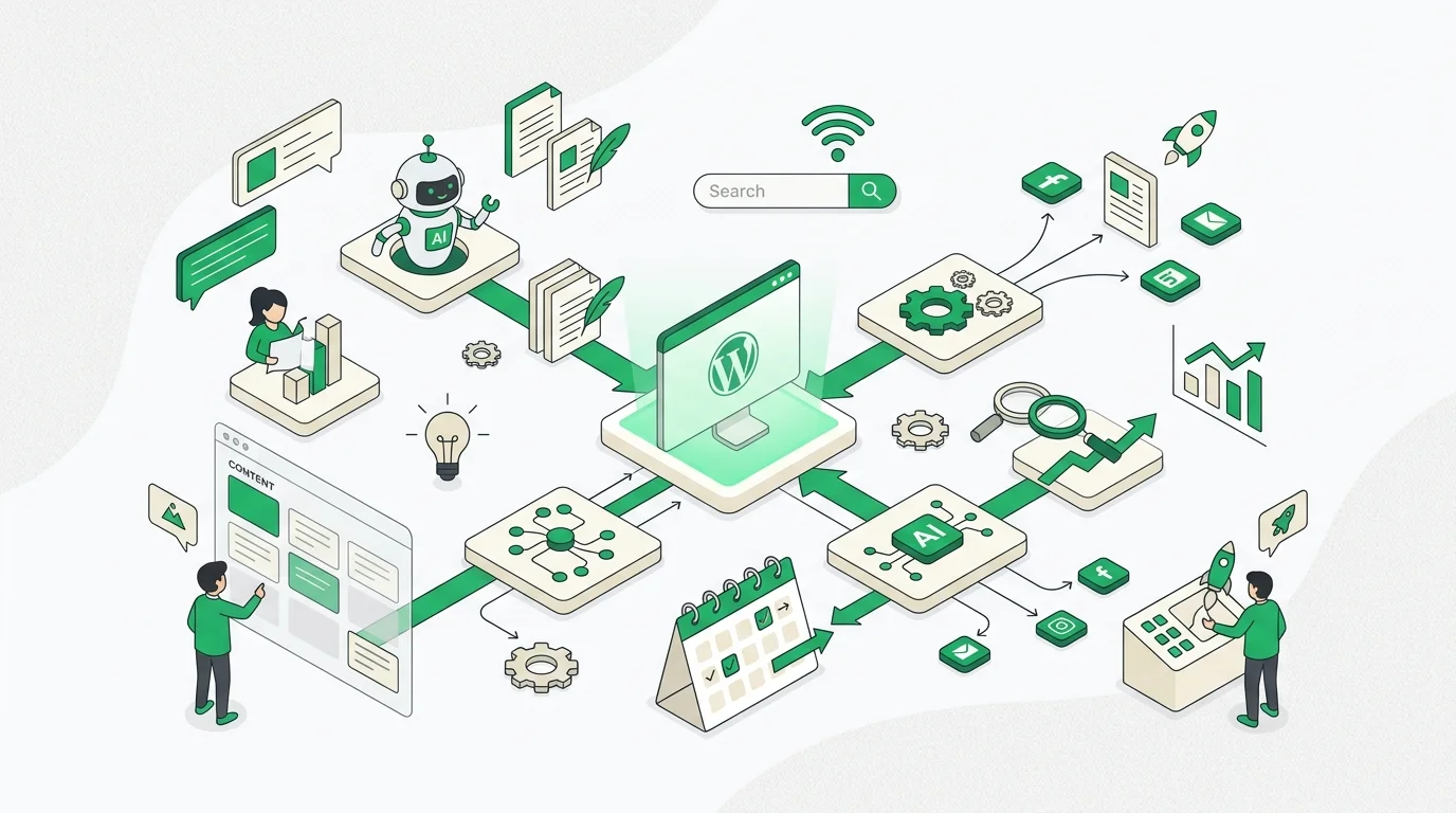 Content Marketing para WordPress con IA, optimizando creación de contenido