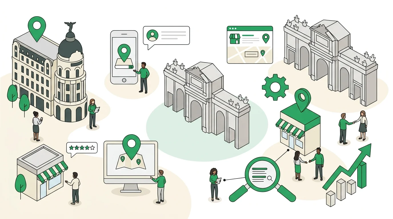 Estrategias de SEO Local para pymes en Madrid, mapa de la ciudad
